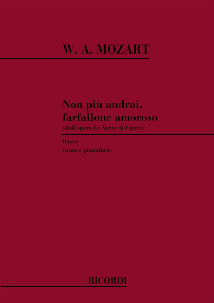 Le Nozze Di Figaro: Non Piu' Andrai Farfallone